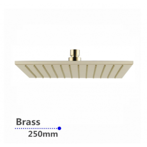 Aqua Brushed Gold Square Solid Brass Shower Head 250